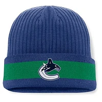 Men's Fanatics Blue Vancouver Canucks Blueliner Cuffed Knit Hat