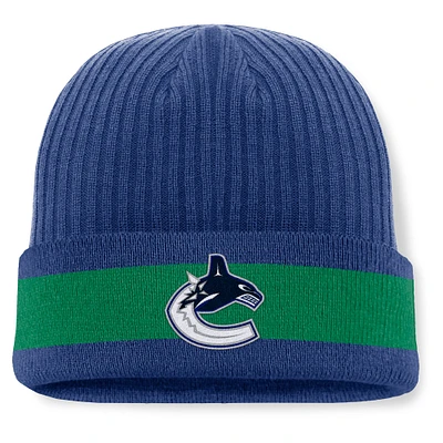 Men's Fanatics Blue Vancouver Canucks Blueliner Cuffed Knit Hat