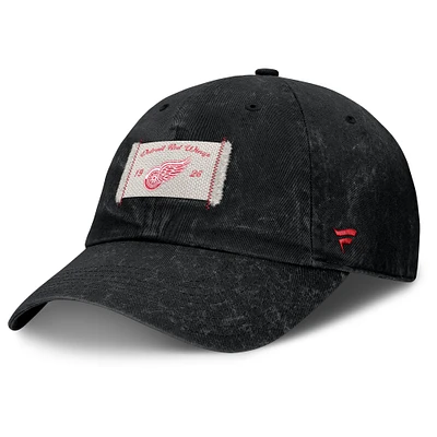 Women's Fanatics Black Detroit Red Wings Heritage Away Game Adjustable Hat