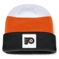 Men's Fanatics  Black Philadelphia Flyers Retro Colorblock Cuffed Knit Hat