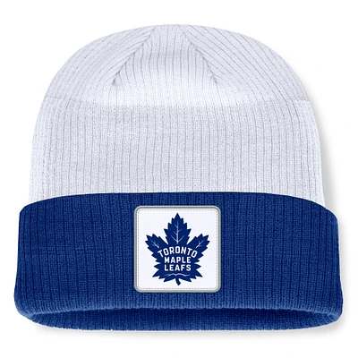 Men's Fanatics  Blue Toronto Maple Leafs Retro Colorblock Cuffed Knit Hat