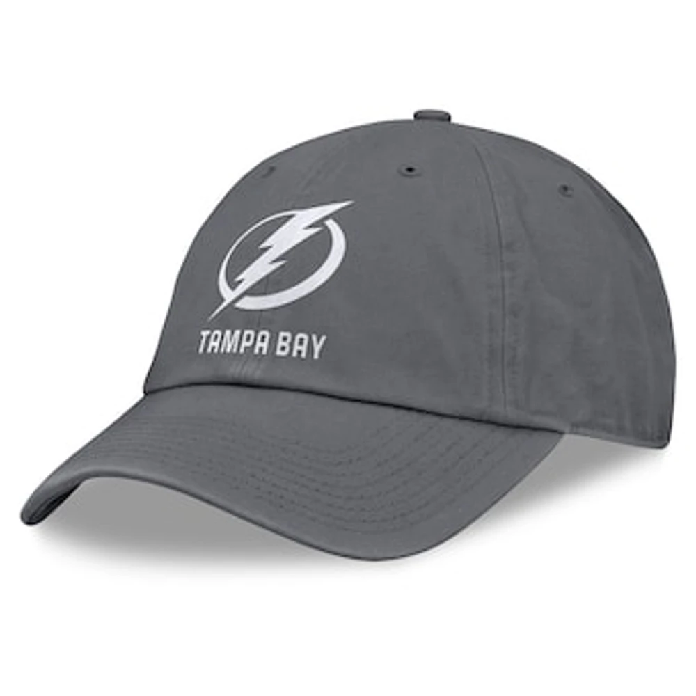 Men's Fanatics Charcoal Tampa Bay Lightning Washed Adjustable Hat