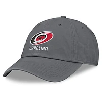 Men's Fanatics Charcoal Carolina Hurricanes Washed Adjustable Hat