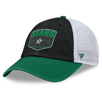 Men's Fanatics Black Dallas Stars Fundamental One-Time Trucker Adjustable Hat