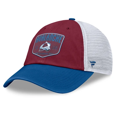 Men's Fanatics Burgundy Colorado Avalanche Fundamental One-Time Trucker Adjustable Hat