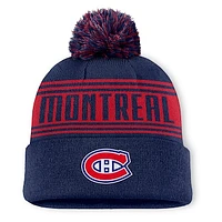 Men's Fanatics  Navy Montreal Canadiens Fundamental Cuffed Knit Hat with Pom