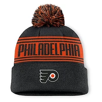 Men's Fanatics  Black Philadelphia Flyers Fundamental Cuffed Knit Hat with Pom