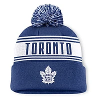 Men's Fanatics  Blue Toronto Maple Leafs Fundamental Cuffed Knit Hat with Pom