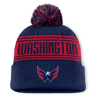 Men's Fanatics  Navy Washington Capitals Fundamental Cuffed Knit Hat with Pom