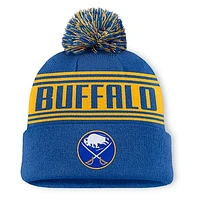 Men's Fanatics  Royal Buffalo Sabres Fundamental Enforcer Cuffed Knit Hat with Pom