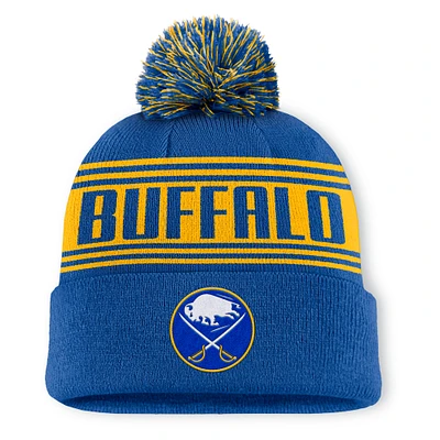 Men's Fanatics  Royal Buffalo Sabres Fundamental Enforcer Cuffed Knit Hat with Pom