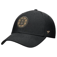 Men's Fanatics Black Boston Bruins Authentic Pro Military Appreciation Adjustable Hat