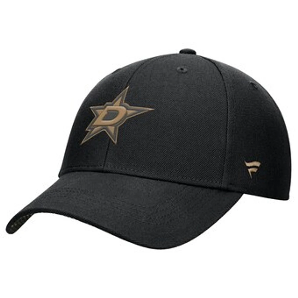 Men's Fanatics Black Dallas Stars Authentic Pro Military Appreciation Adjustable Hat