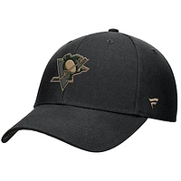 Men's Fanatics Black Pittsburgh Penguins Authentic Pro Military Appreciation Adjustable Hat