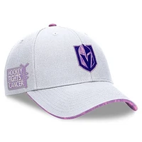 Men's Fanatics White Vegas Golden Knights Hockey Fights Cancer Adjustable Hat