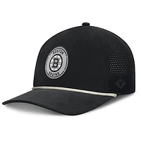 Men's Fanatics Black Boston Bruins Front Office Performance A-Frame Adjustable Hat