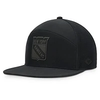 Men's Fanatics Black New York Rangers Front Office Adjustable Hat