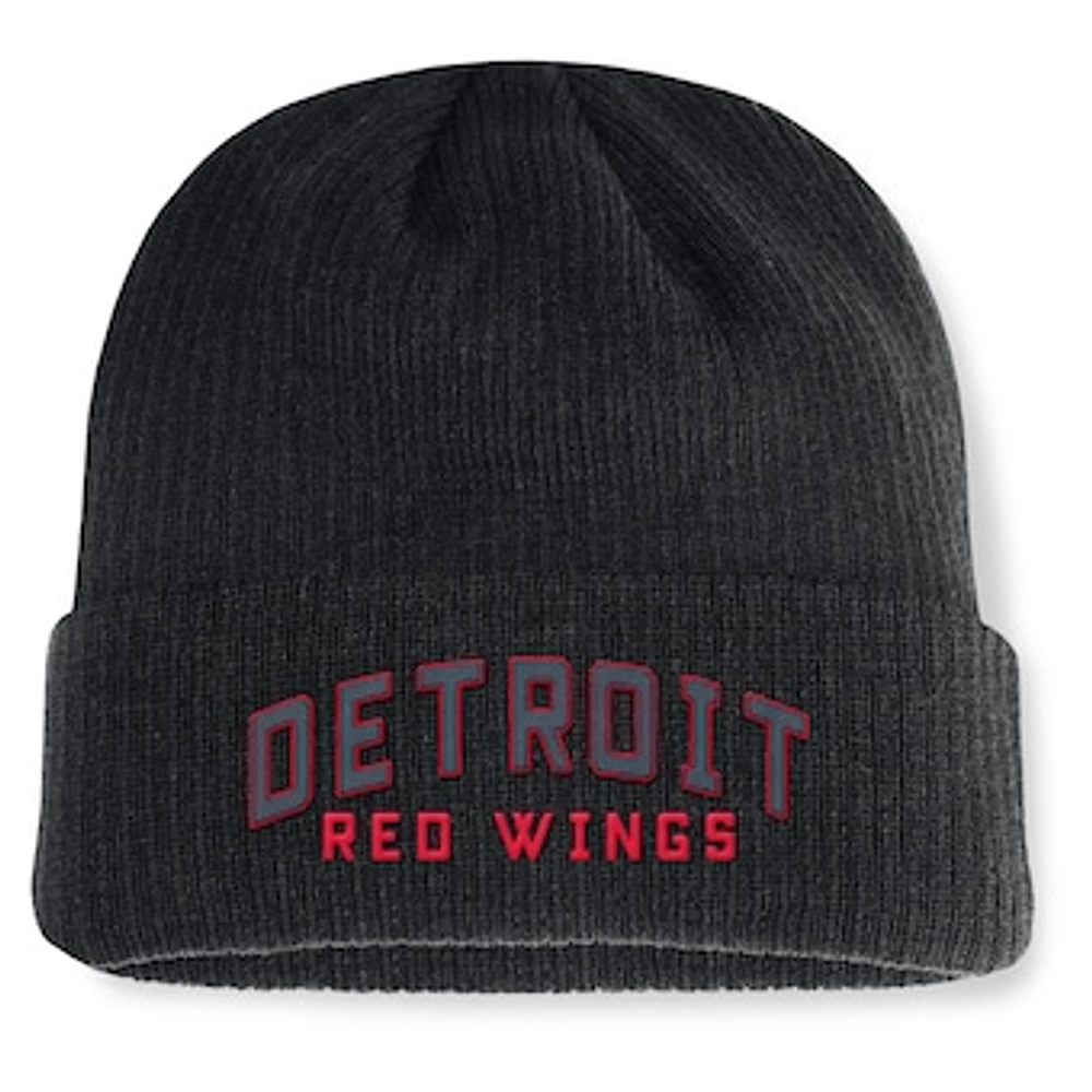 Men's Fanatics Black Detroit Red Wings Andee Cuffed Beanie