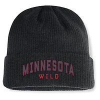 Men's Fanatics Black Minnesota Wild Andee Cuffed Beanie