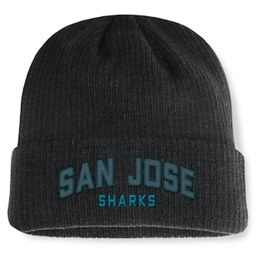 Men's Fanatics Black San Jose Sharks Andee Cuffed Beanie