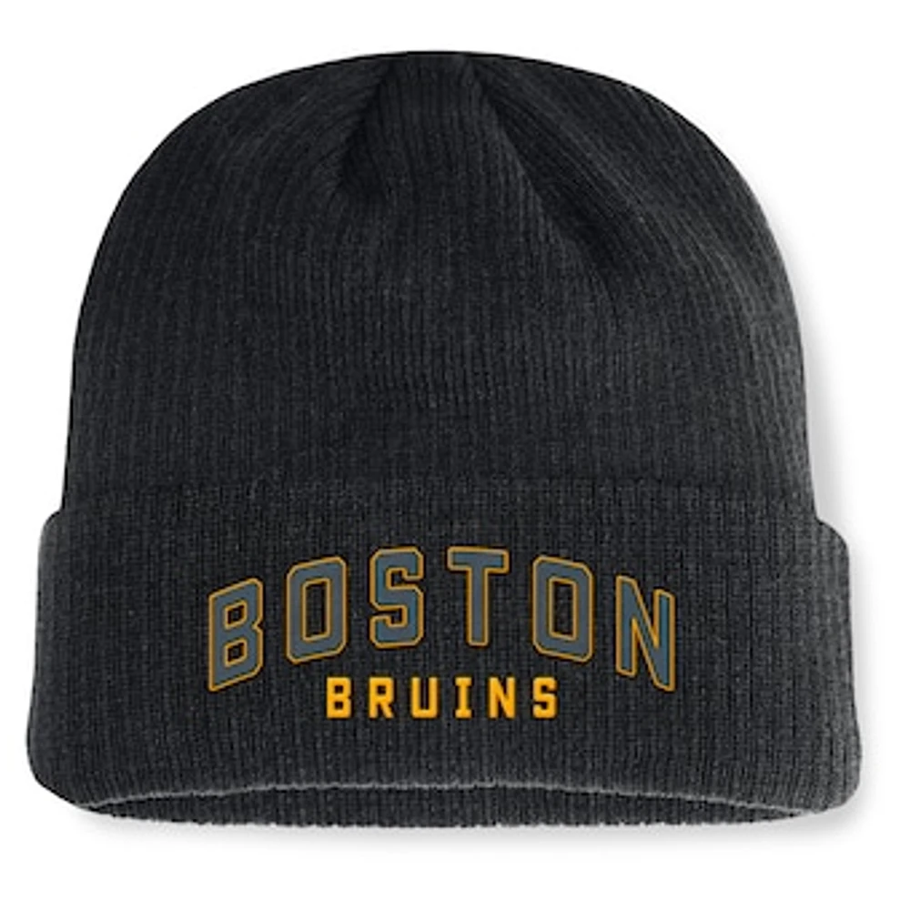 Men's Fanatics Black Boston Bruins Andee Cuffed Beanie