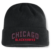 Men's Fanatics Black Chicago Blackhawks Andee Cuffed Beanie