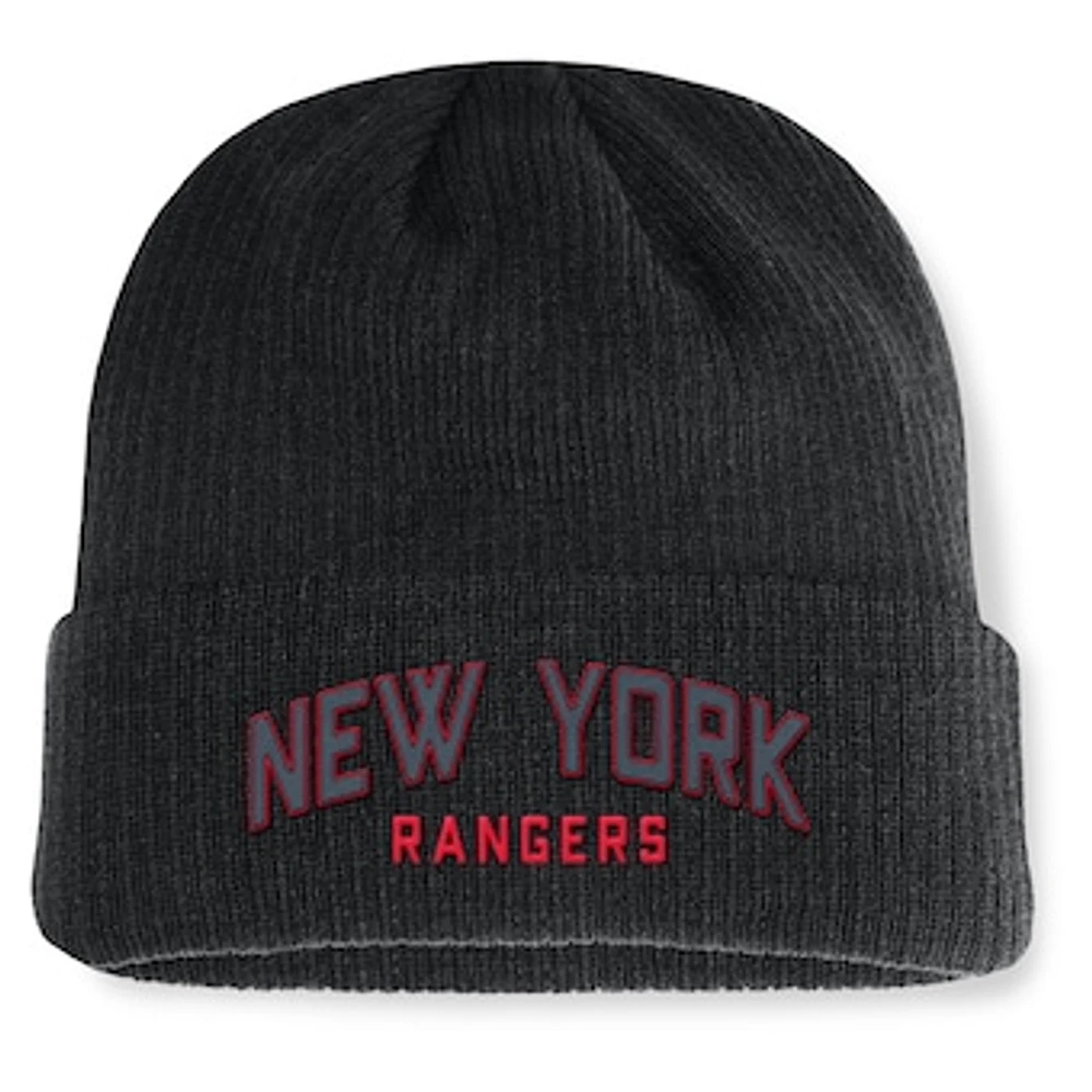 Men's Fanatics Black New York Rangers Andee Cuffed Beanie