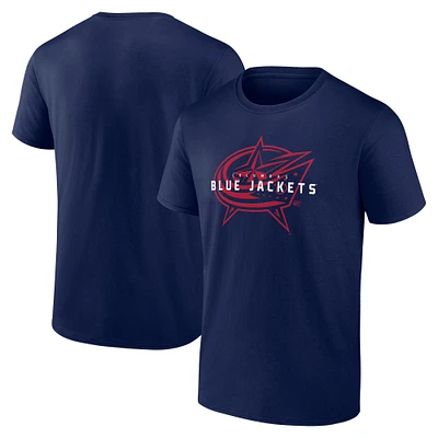 Men's Navy Columbus Blue Jackets Coordinate T-Shirt