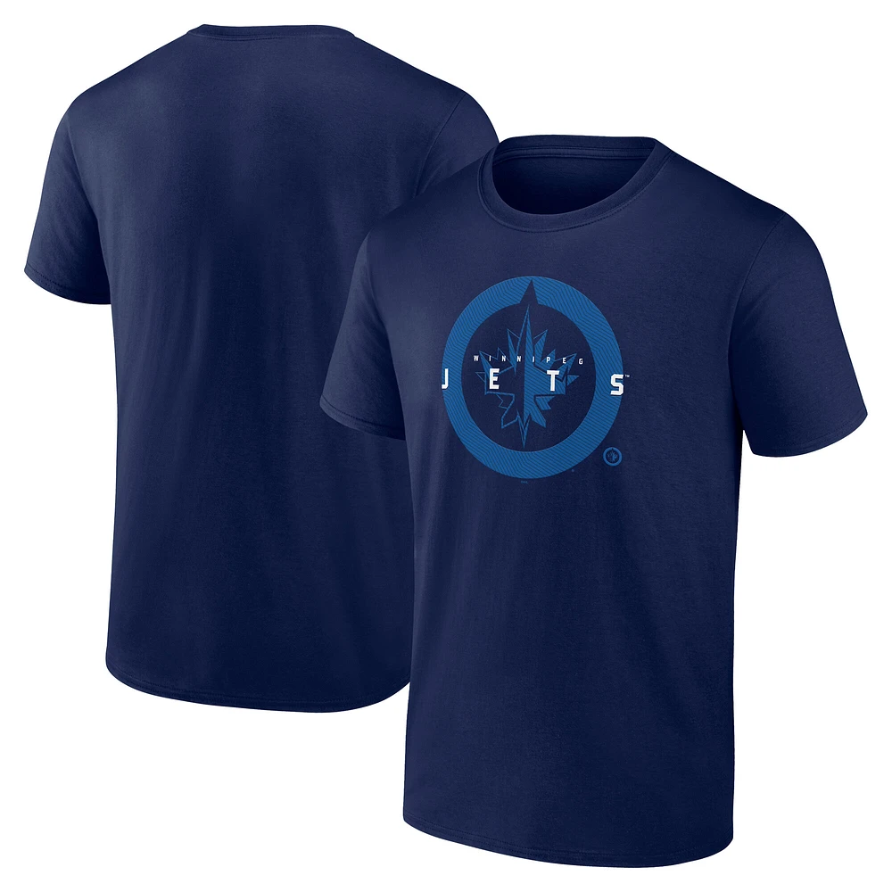 Men's Navy Winnipeg Jets Coordinate T-Shirt