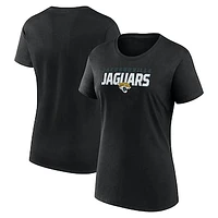 Women's Logo Athletic Black Jacksonville Jaguars Lean Cotton T-Shirt