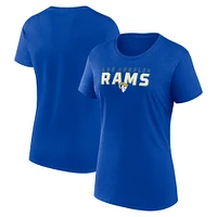 Women's Logo Athletic Royal Los Angeles Rams Lean Cotton T-Shirt