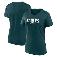 Women's Logo Athletic Midnight Green Philadelphia Eagles Lean Cotton T-Shirt