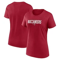 Women's Logo Athletic Red Tampa Bay Buccaneers Lean Cotton T-Shirt