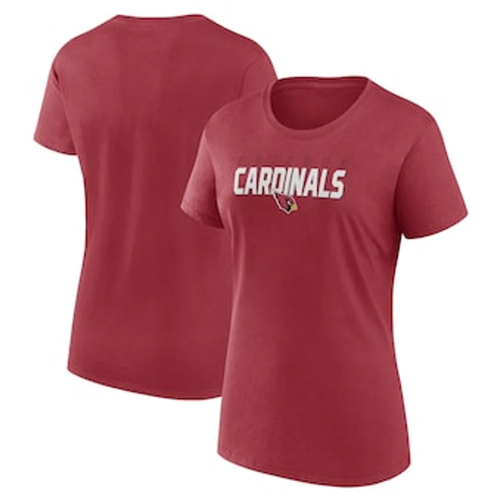 Women's Logo Athletic Cardinal Arizona Cardinals Lean Cotton T-Shirt