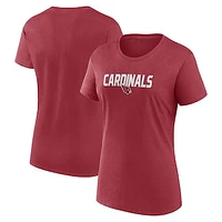 Women's Logo Athletic Cardinal Arizona Cardinals Lean Cotton T-Shirt