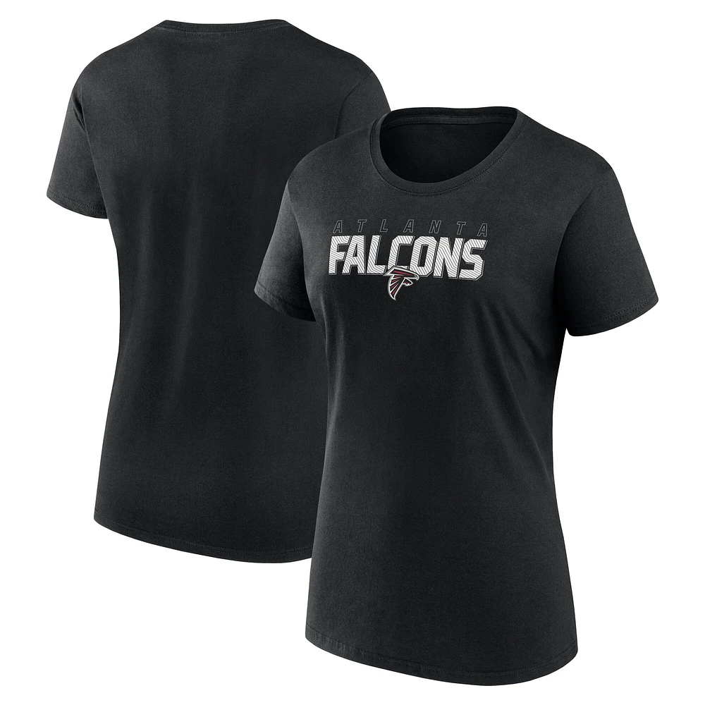 Women's Logo Athletic Black Atlanta Falcons Lean Cotton T-Shirt