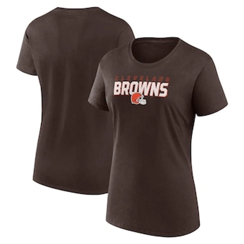 Women's Logo Athletic Brown Cleveland Browns Lean T-Shirt