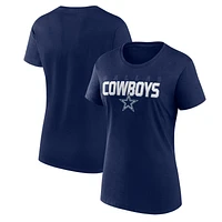 Women's Logo Athletic Navy Dallas Cowboys Lean Cotton T-Shirt