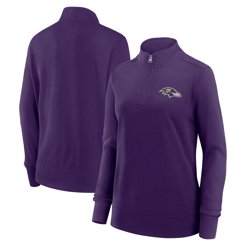 Women's Purple Baltimore Ravens Velocity Quarter-Zip Jacket