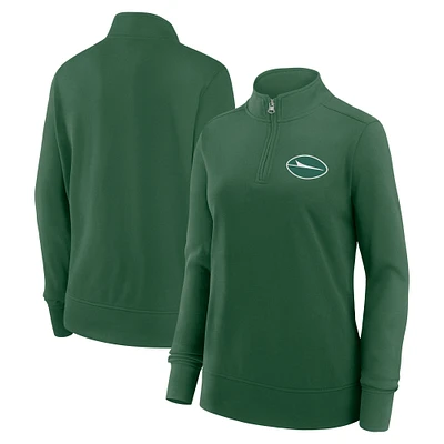 Women's Green New York Jets Velocity Quarter-Zip Jacket