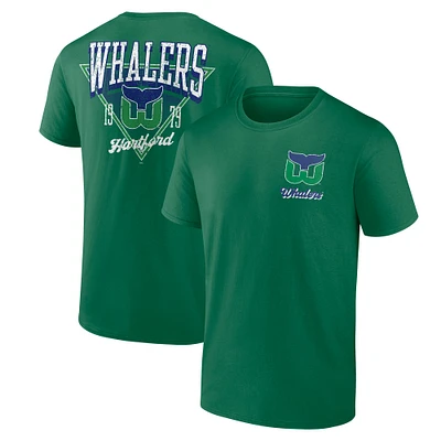 Men's Logo Athletic Green Hartford Whalers Vintage Hockey Never Over T-Shirt