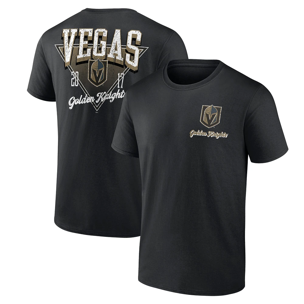 Men's Logo Athletic Black Vegas Golden Knights Never Over T-Shirt