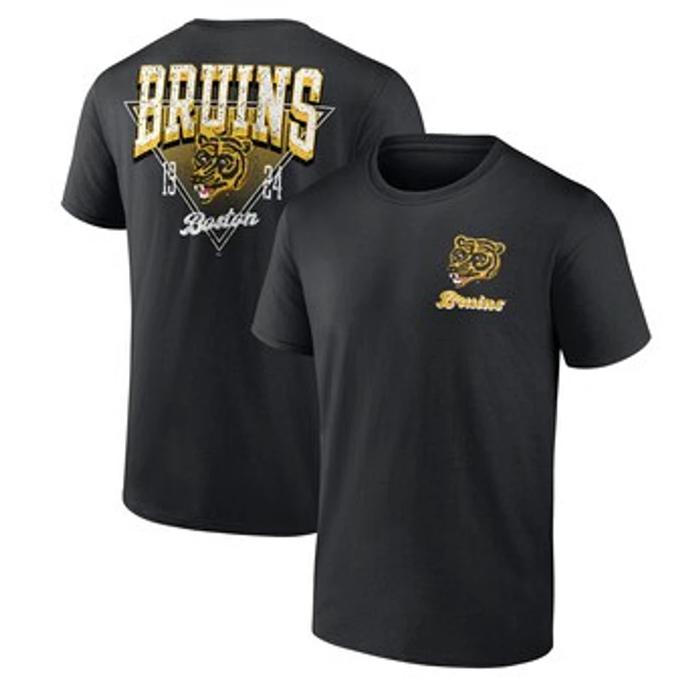 Men's Logo Athletic Black Boston Bruins Never Over T-Shirt