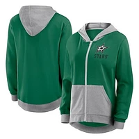 Women's  Kelly Green Dallas Stars Hit It French Terry Full-Zip Hoodie