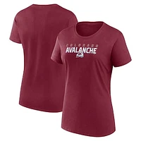 Women's Burgundy Colorado Avalanche Launch Scoop Neck T-Shirt