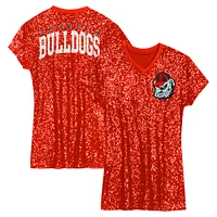 Preschool  Red Georgia Bulldogs Sequin V-Neck Dress