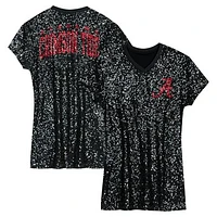 Girls Youth  Black Alabama Crimson Tide Sequin V-Neck Dress