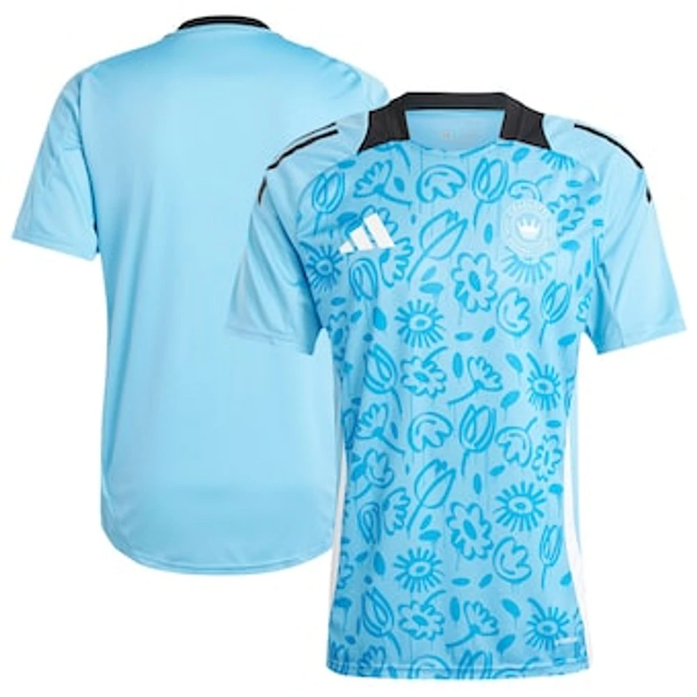 Men's adidas Blue Charlotte FC 2024 One Planet Pre-Match Top