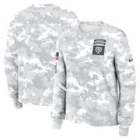 Women's Nike Arctic Camo Chicago Bears 2024 Salute To Service Long Sleeve T-Shirt