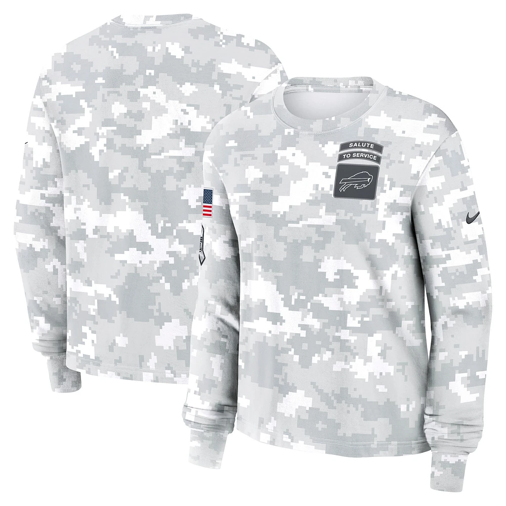 Women's Nike Arctic Camo Buffalo Bills 2024 Salute To Service Long Sleeve T-Shirt